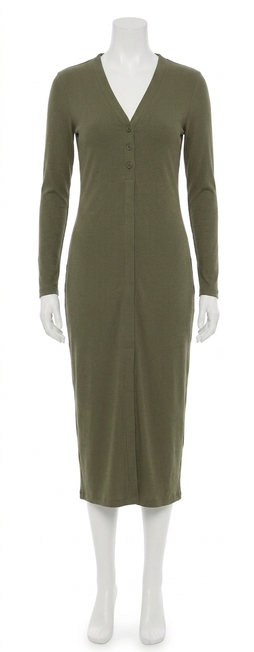 NEW STATESIDE women's rib long sleeve layered cardigan in artichoke